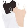 PACT Organic Cotton Shelf Bra Camisole 3-Pack