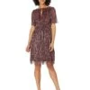 Adrianna Papell Crinkle Metallic Tie Front Midi Dress -All Style Shop 71CjZ9o2j0L. AC SR736920