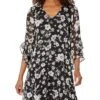 Calvin Klein Chiffon Print Bell Sleeve Dress -All Style Shop 81eF1Iyy8XL. AC SR736920