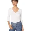 Splendid Valley 2x1 Rib Long Sleeve V-Neck